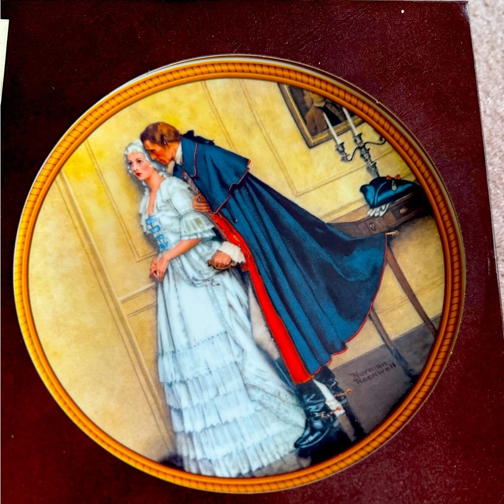 Rare Norman Rockwell Plate Collection “The Colonists” Plate 1 #16182